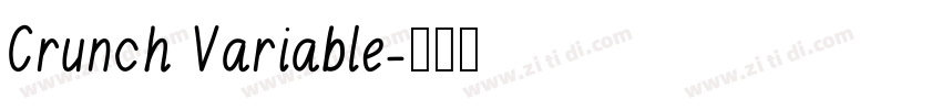 Crunch Variable字体转换